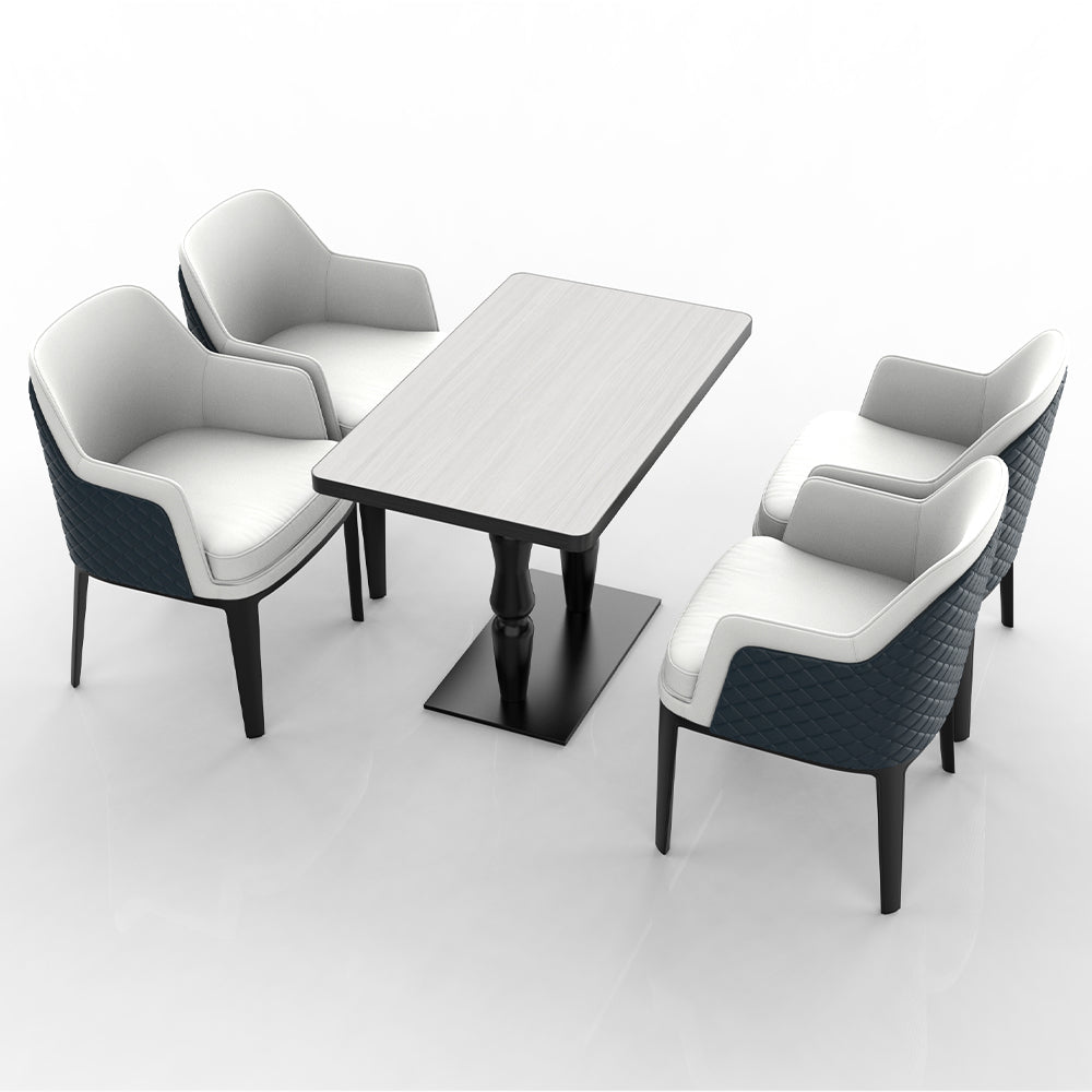HUALIN Restaurant luxury sintered stone dining table with comfortable chairs, customizable material, color and size