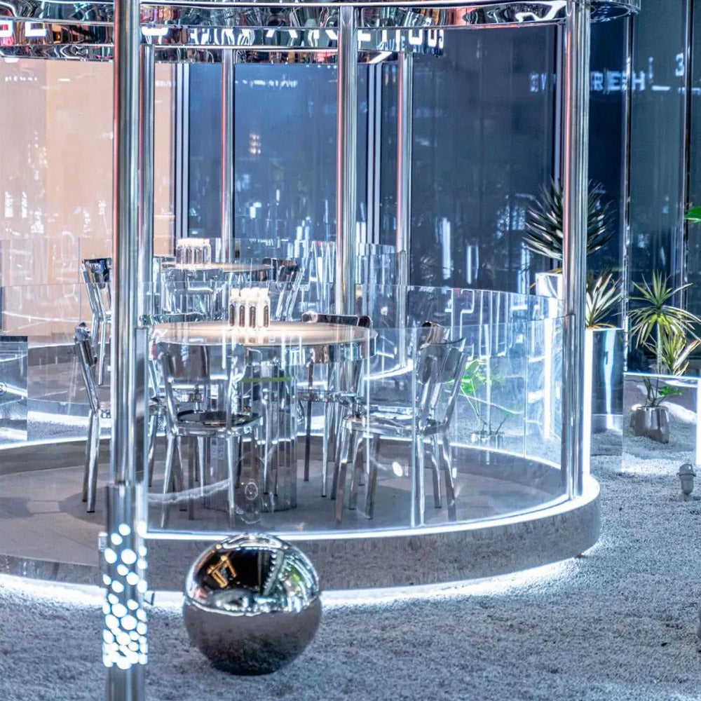 HUALIN Luxurious sintered stone dining tables, solid wood dining tables, dining chairs and comfortable booths. Customizable materials, colors and sizes