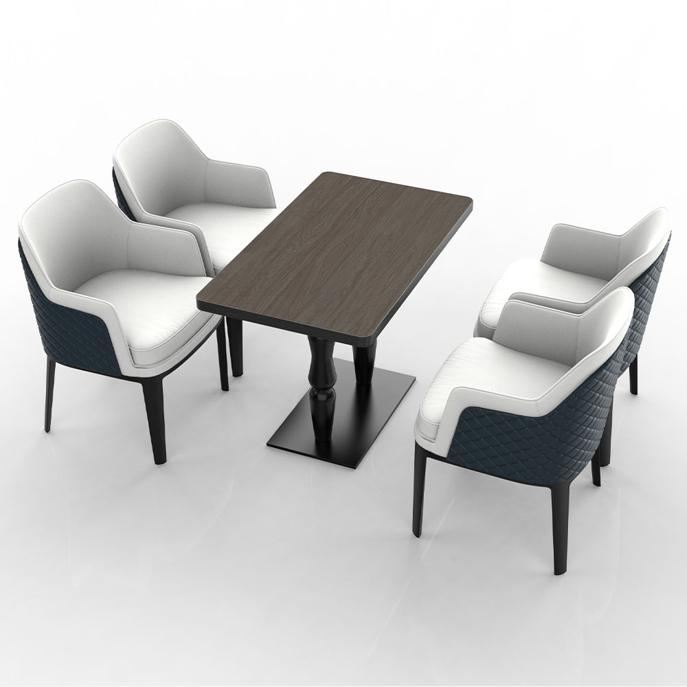 HUALIN Restaurant luxury sintered stone dining table with comfortable chairs, customizable material, color and size
