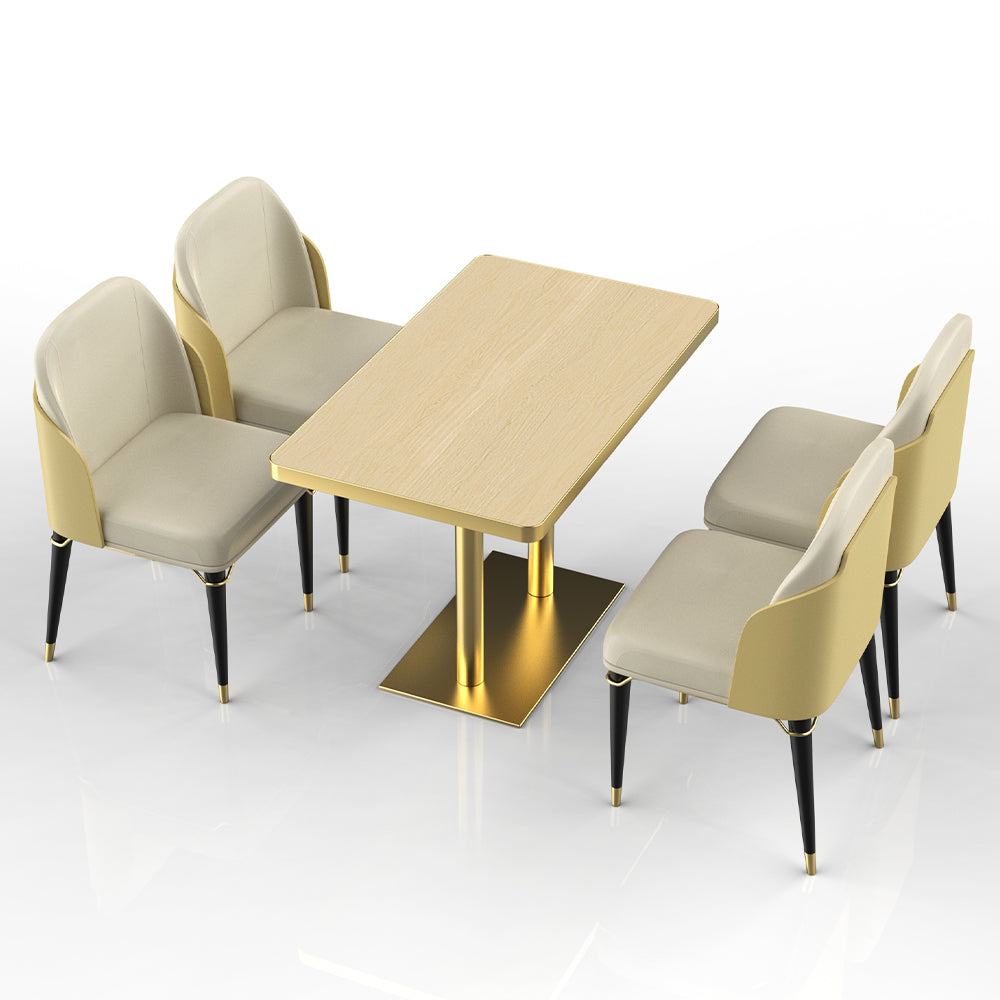 HUALIN Restaurant luxury sintered stone dining table with comfortable chairs, customizable material, color and size