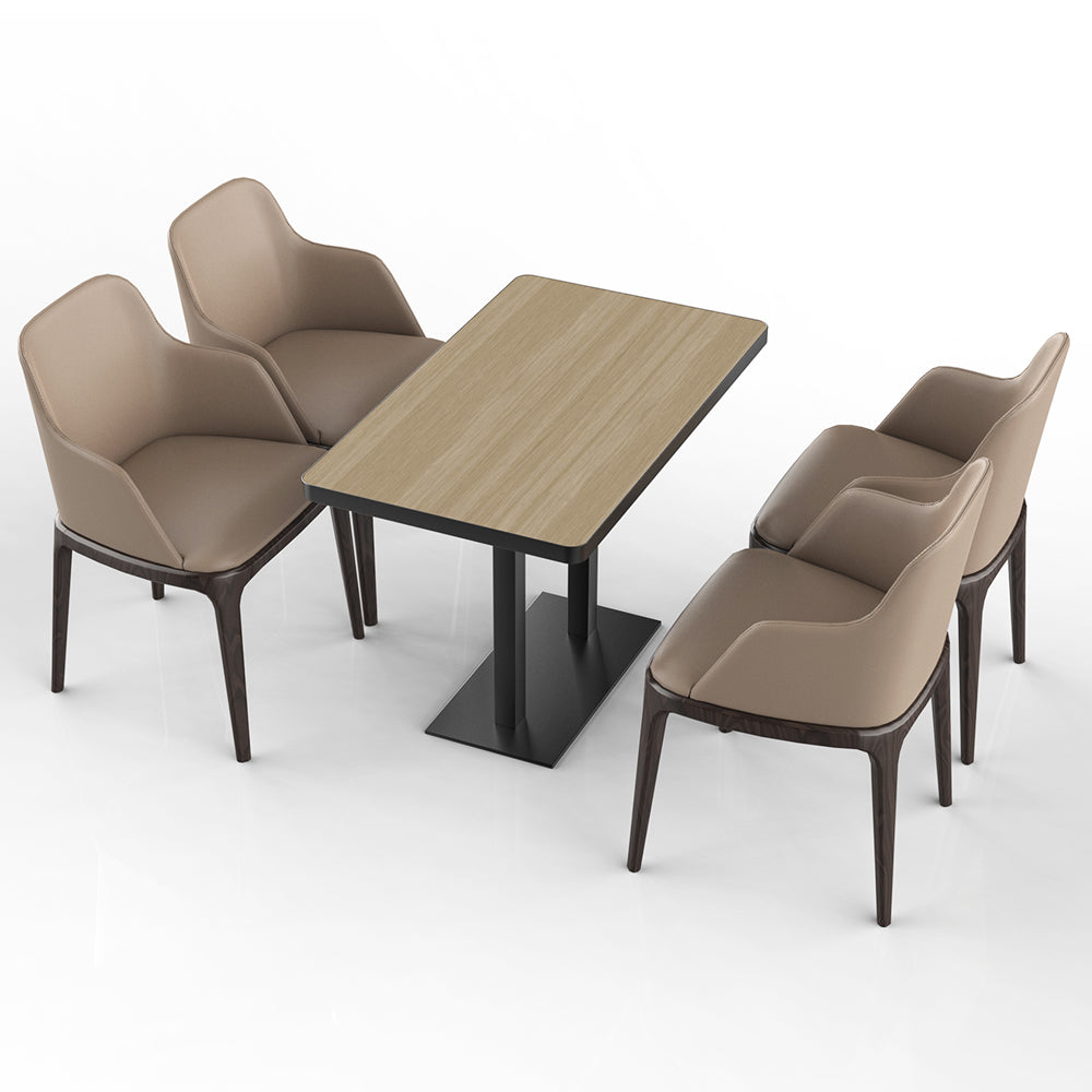 HUALIN Restaurant luxury sintered stone ceramic dining table with comfortable chair