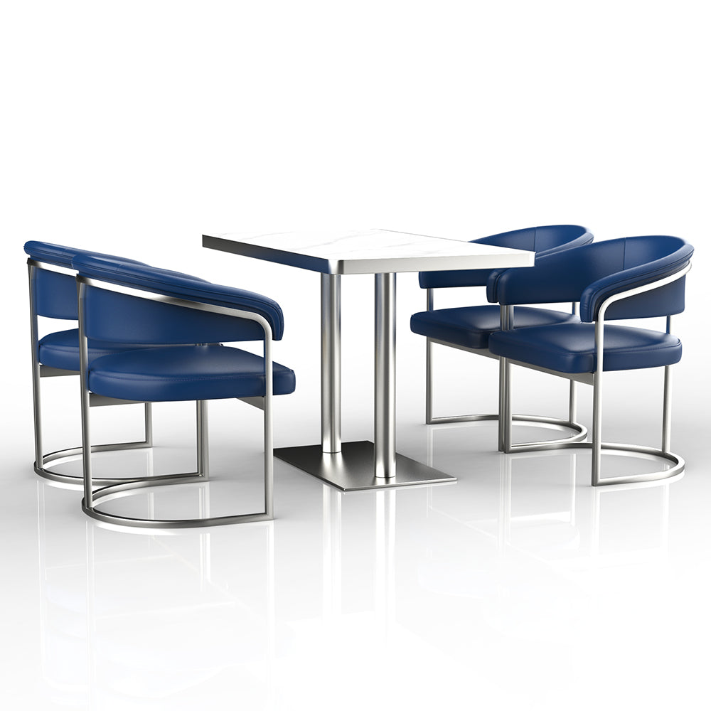 HUALIN Restaurant luxury sintered stone ceramic dining table with comfortable chair