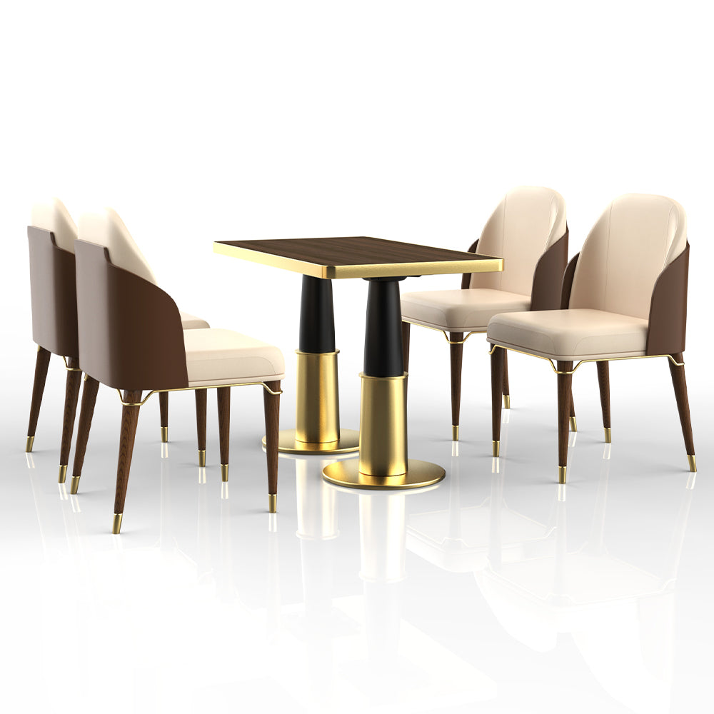HUALIN Restaurant luxury sintered stone ceramic dining table with comfortable chair