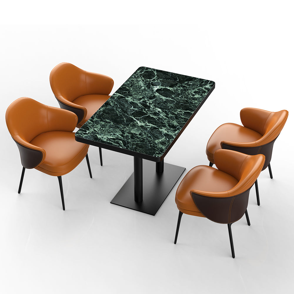 HUALIN Restaurant luxury sintered stone ceramic dining table with comfortable chair