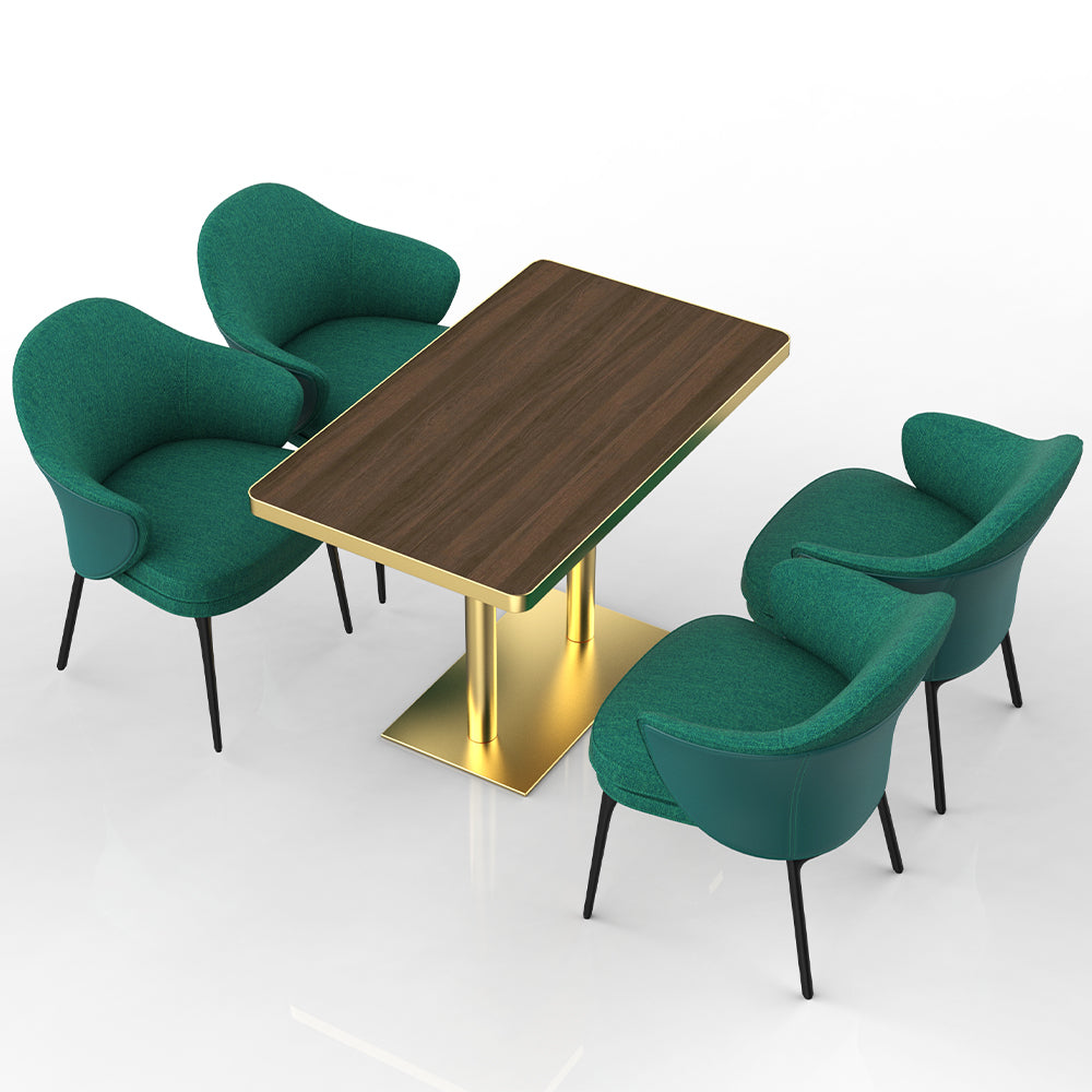 HUALIN Restaurant luxury sintered stone dining table with comfortable chairs, customizable material, color and size
