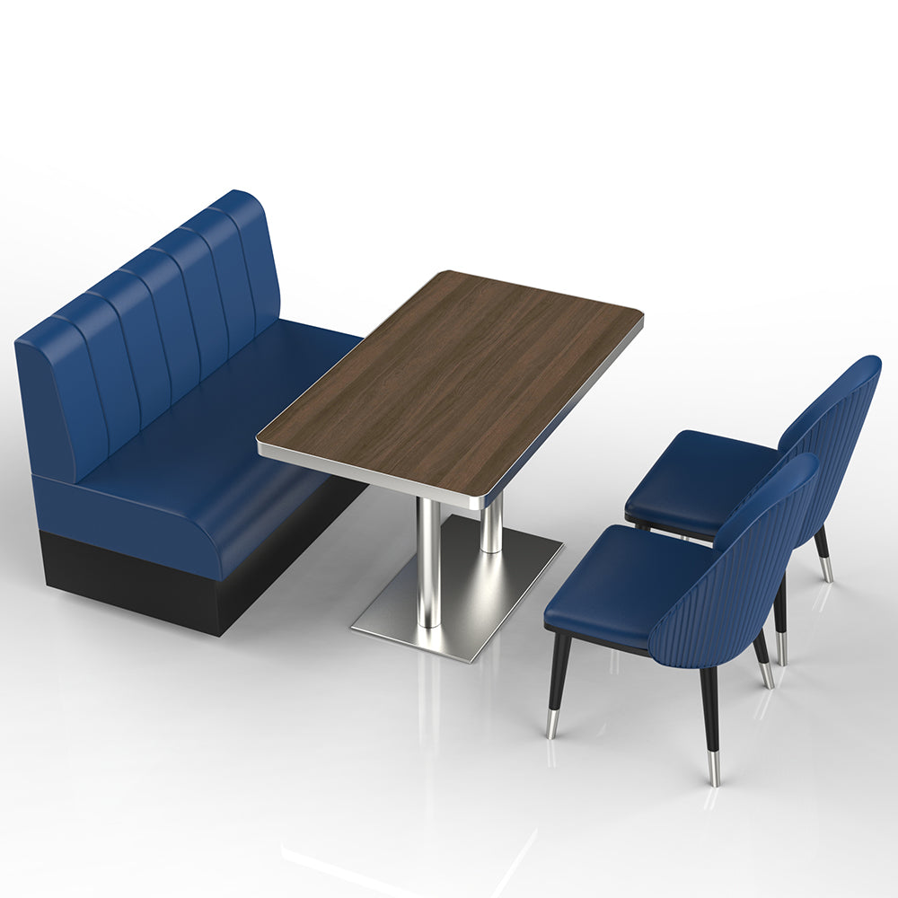 HUALIN Restaurant luxury sintered stone marble dining table chairs comfortable booths, material size color batch customization