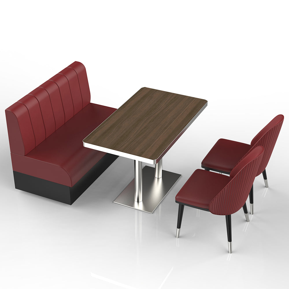 HUALIN Restaurant luxury sintered stone marble dining table chairs comfortable booths, material size color batch customization