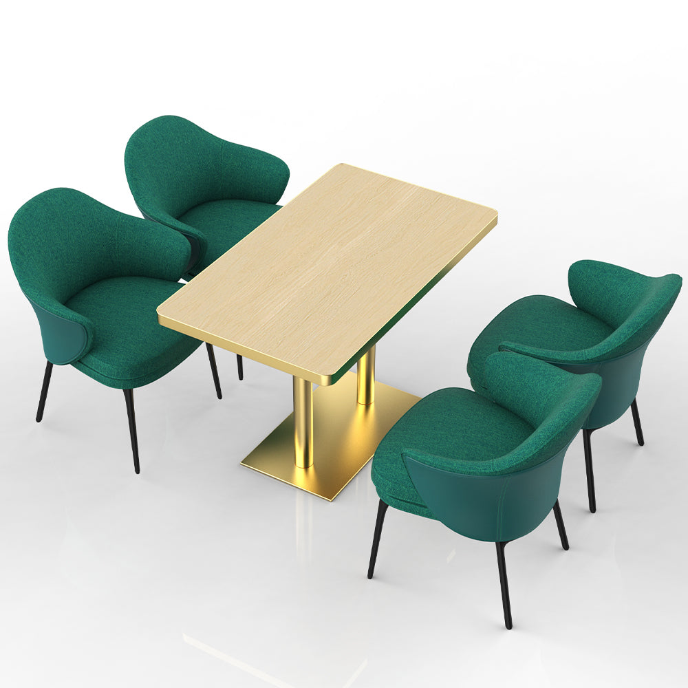 HUALIN Restaurant luxury sintered stone dining table with comfortable chairs, customizable material, color and size