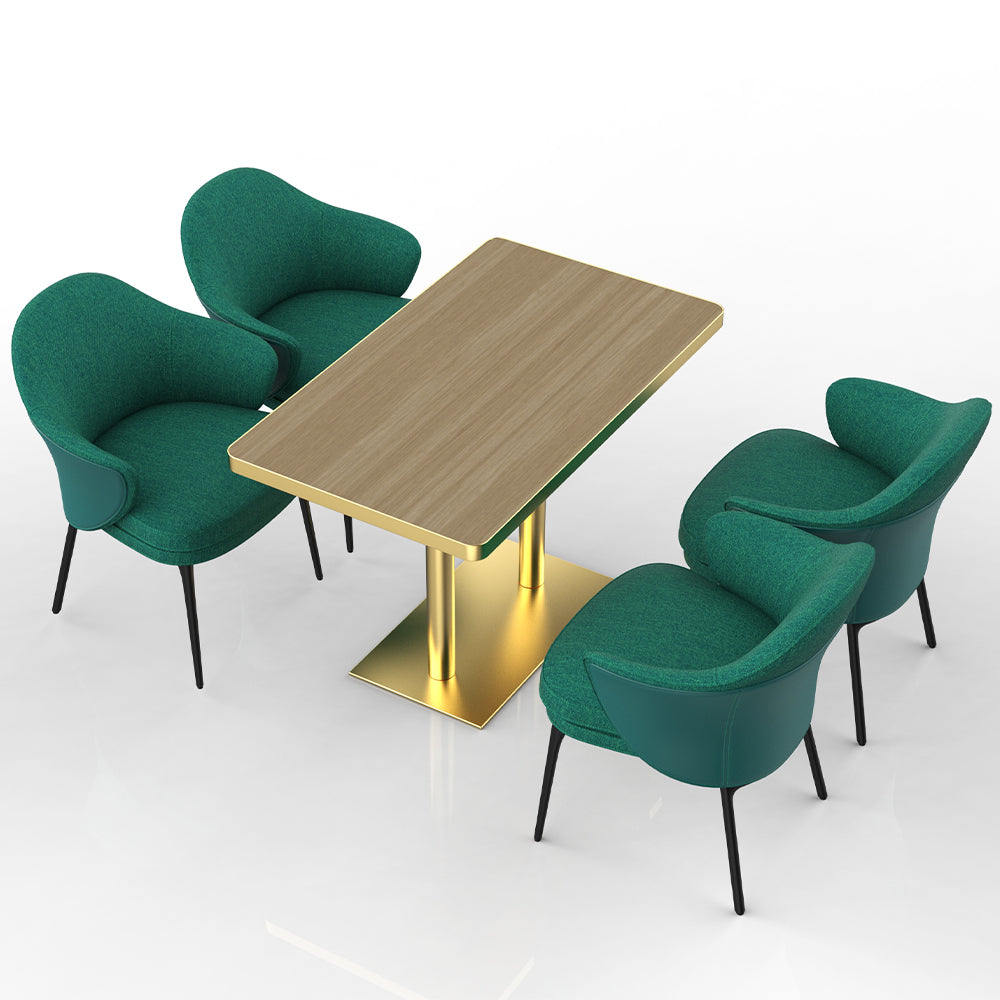 HUALIN Restaurant luxury sintered stone dining table with comfortable chairs, customizable material, color and size