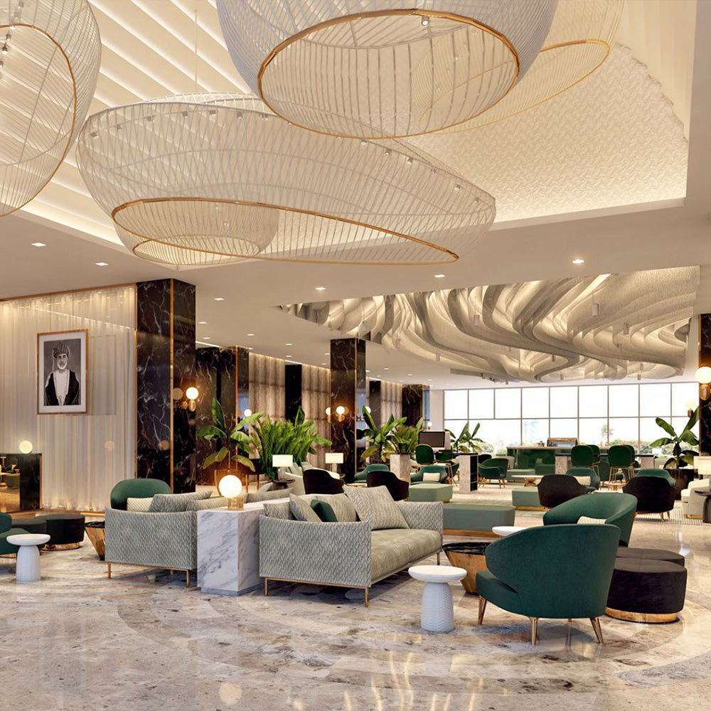 HUALIN Luxurious sintered stone dining tables, solid wood dining tables, dining chairs and comfortable booths. Customizable materials, colors and sizes