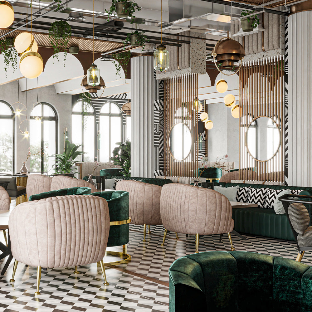 HUALIN Luxurious sintered stone dining tables, solid wood dining tables, dining chairs and comfortable booths. Customizable materials, colors and sizes