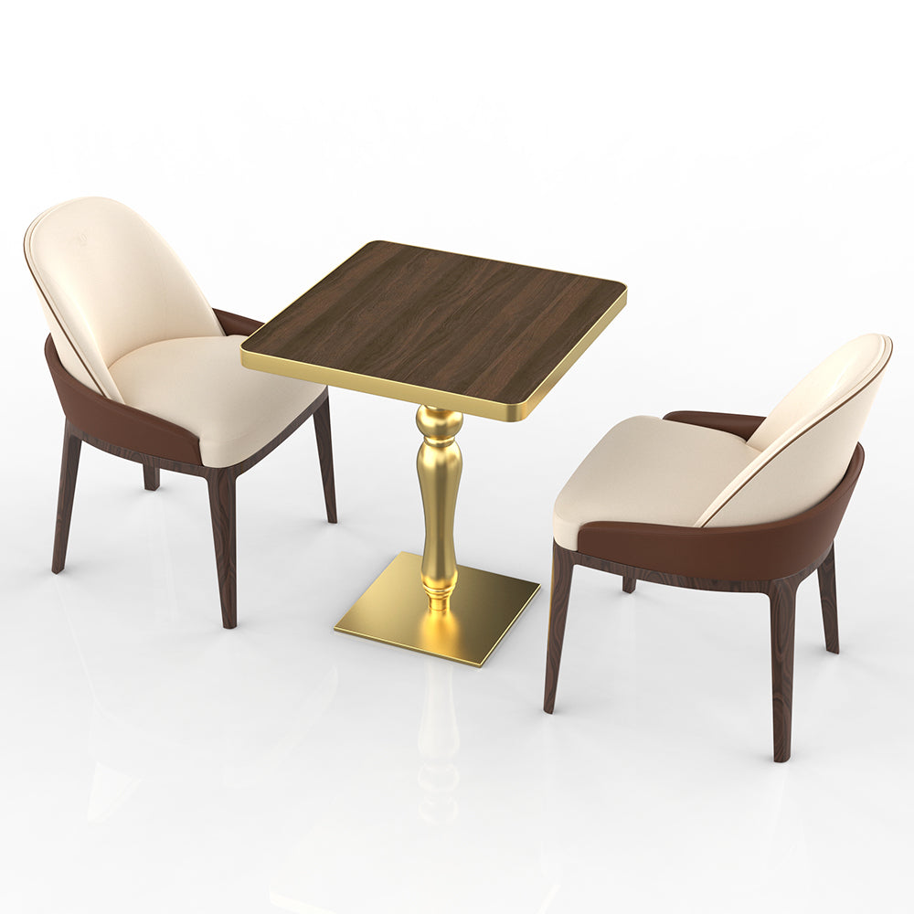 HUALIN Restaurant luxury sintered stone dining table with comfortable chairs, customizable material, color and size