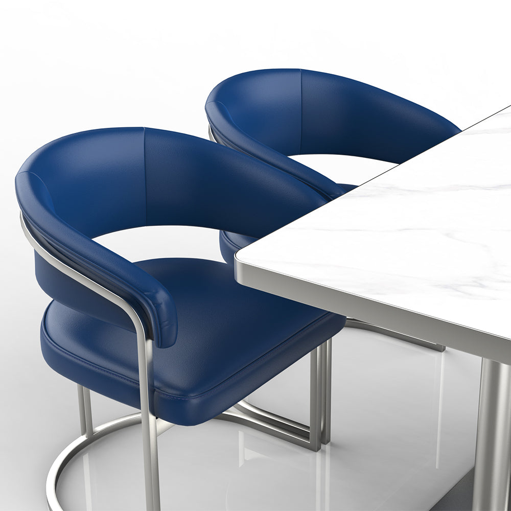 HUALIN Restaurant luxury sintered stone ceramic dining table with comfortable chair