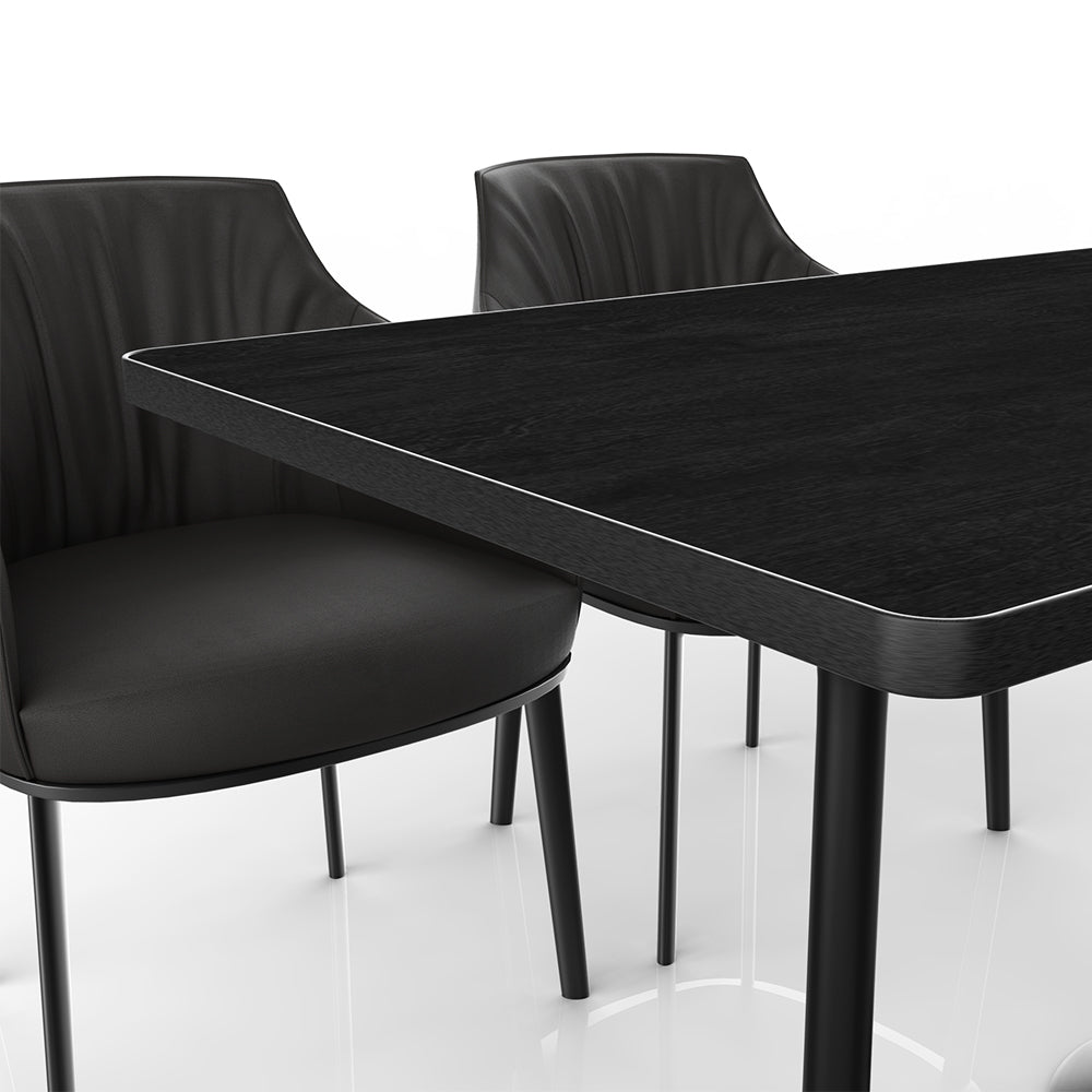 HUALIN Restaurant luxury sintered stone ceramic dining table with comfortable chair