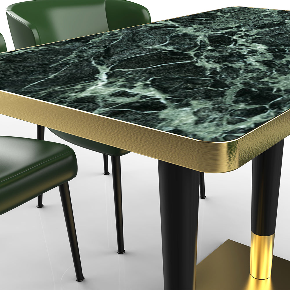HUALIN Restaurant luxury sintered stone dining table with comfortable chairs, customizable material, color and size