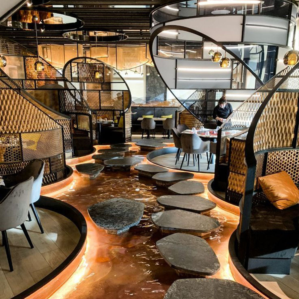 HUALIN Modern style hotel restaurant partition decorative screen dining area separation beautification