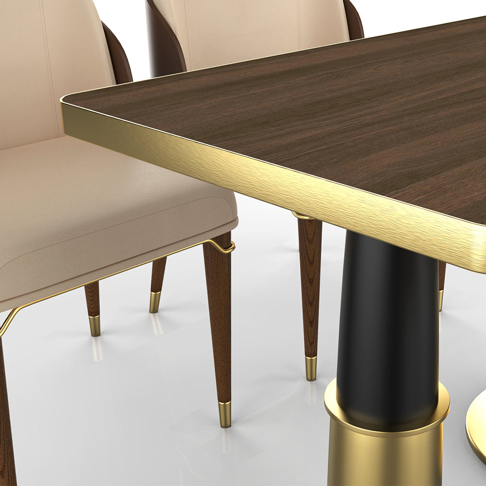 HUALIN Restaurant luxury sintered stone ceramic dining table with comfortable chair