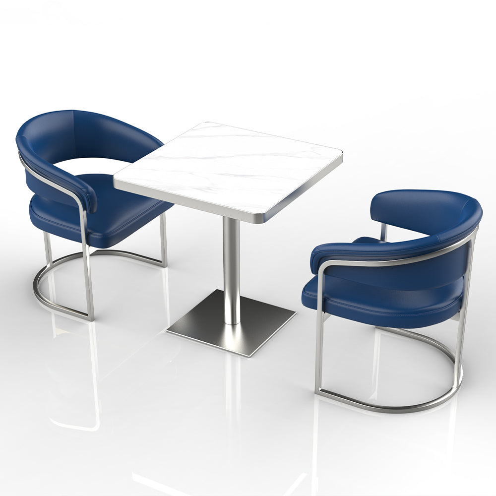 HUALIN Restaurant luxury sintered stone ceramic dining table with comfortable chair