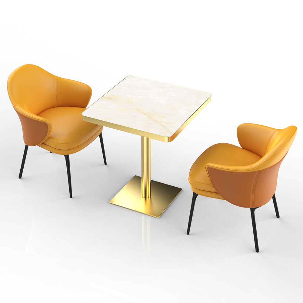 HUALIN Restaurant luxury sintered stone ceramic dining table with comfortable chair