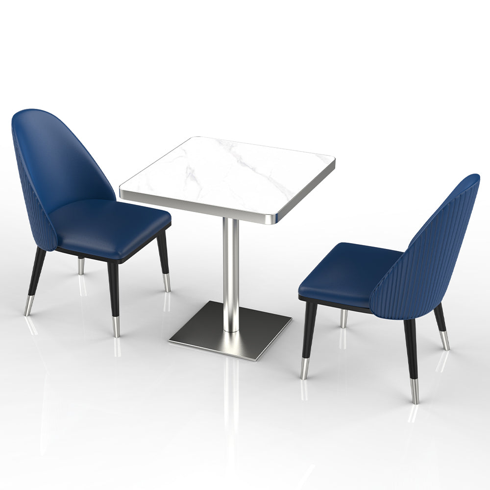 HUALIN Restaurant luxury sintered stone marble dining table chairs comfortable booths, material size color batch customization