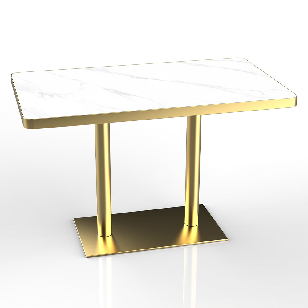 HUALIN Restaurant luxury sintered stone dining table with comfortable chairs, customizable material, color and size