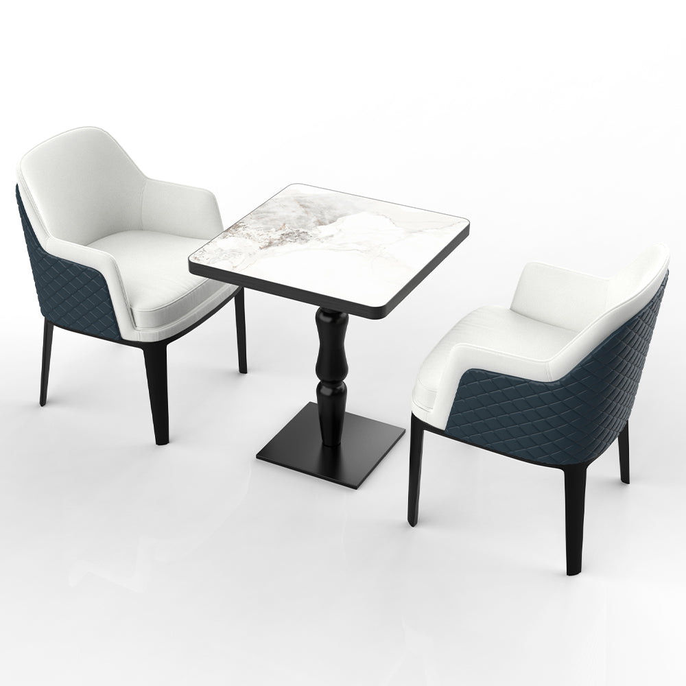 HUALIN Restaurant luxury sintered stone dining table with comfortable chairs, customizable material, color and size