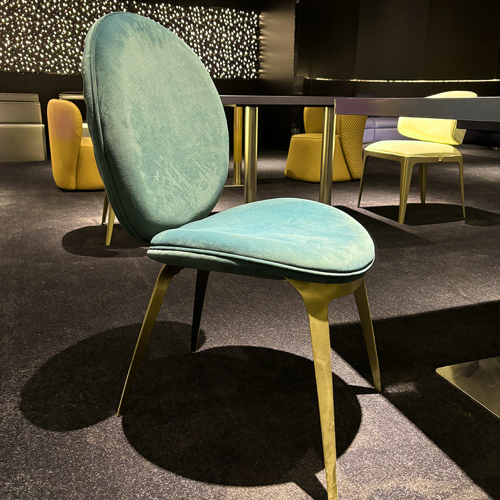HUALIN Modern style theme restaurant luxury marble dining table with stainless steel legs, customizable size and color