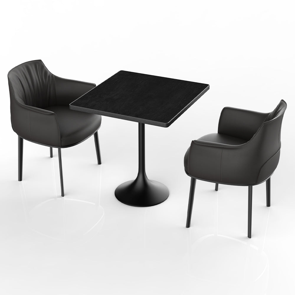 HUALIN Restaurant luxury sintered stone ceramic dining table with comfortable chair