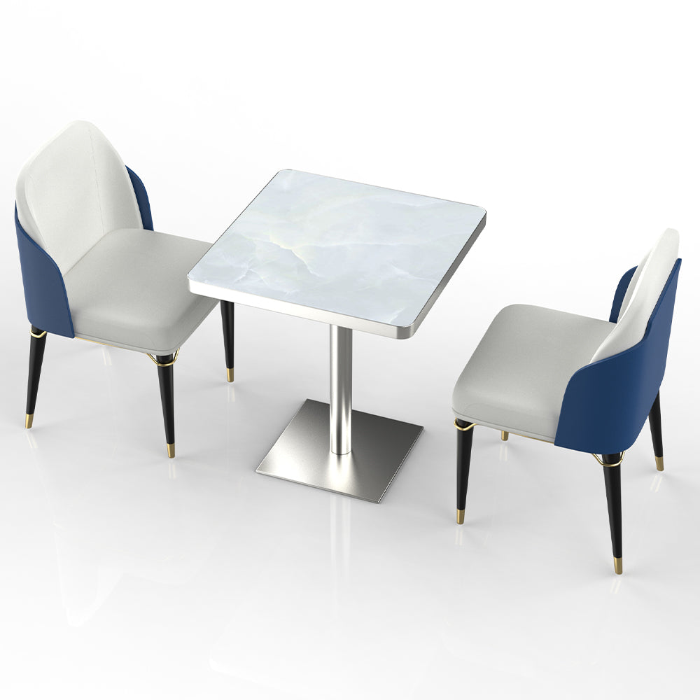 HUALIN Restaurant luxury sintered stone dining table with comfortable chairs, customizable material, color and size
