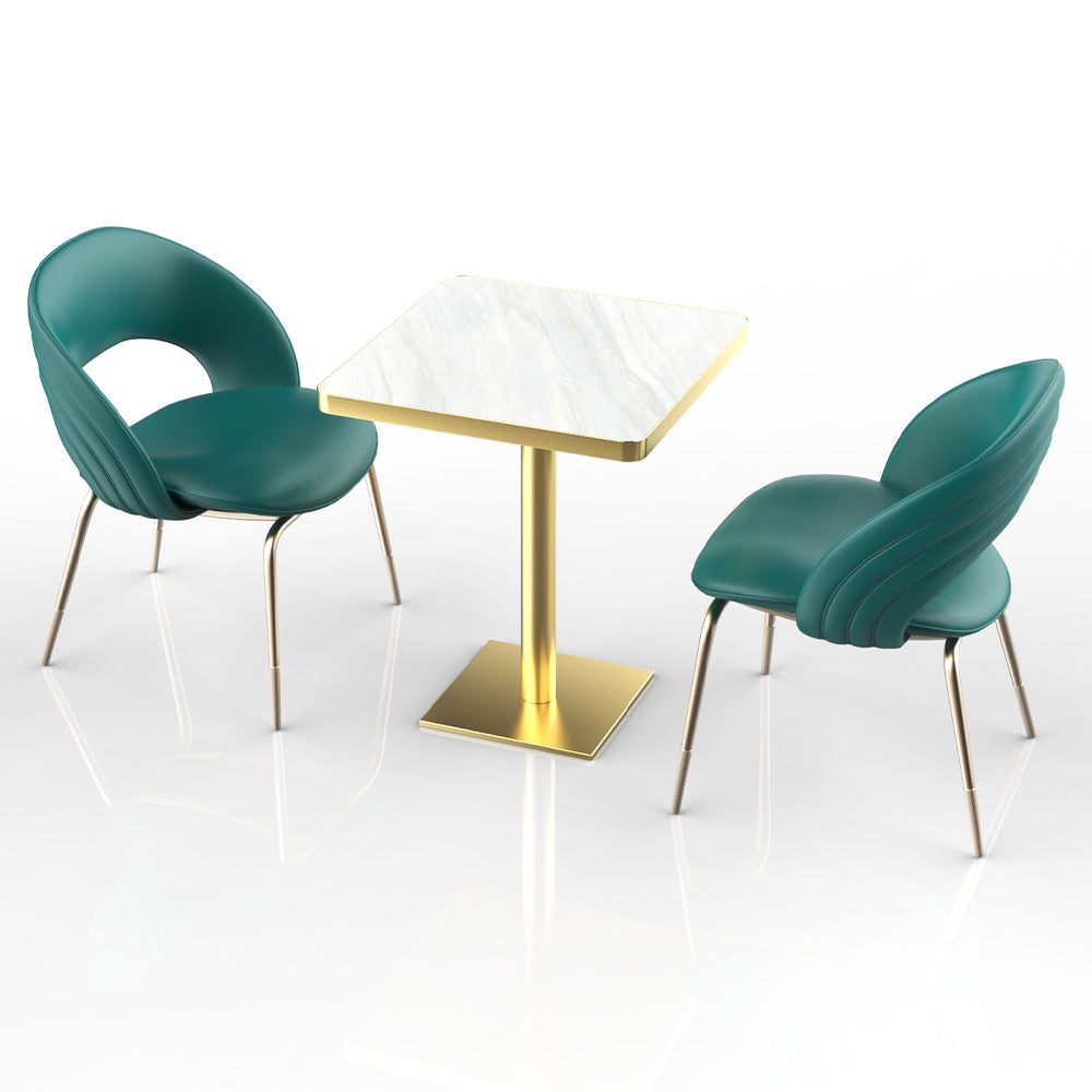 HUALIN Restaurant luxury sintered stone dining table with comfortable chairs, customizable material, color and size