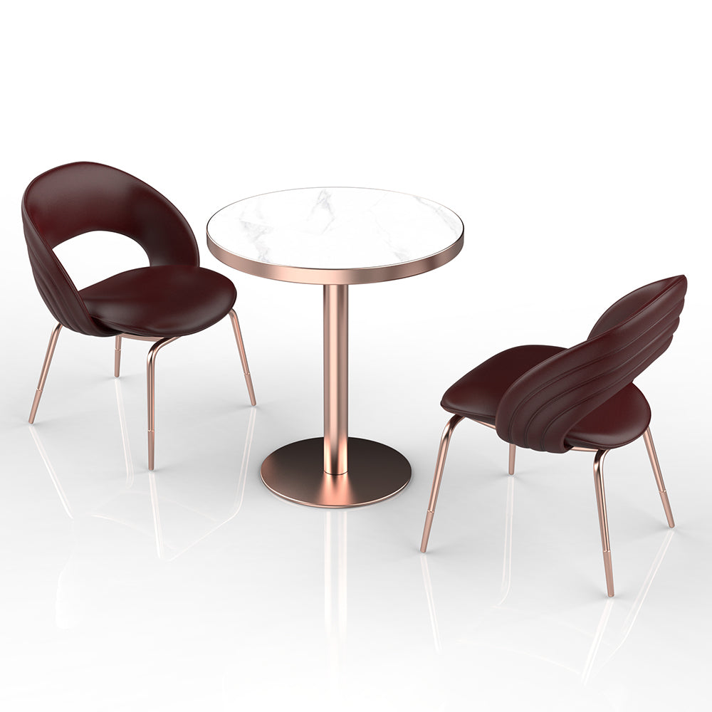 HUALIN Restaurant Luxury Sintered Stone Ceramic Dining Table And Chair Comfortable Booth