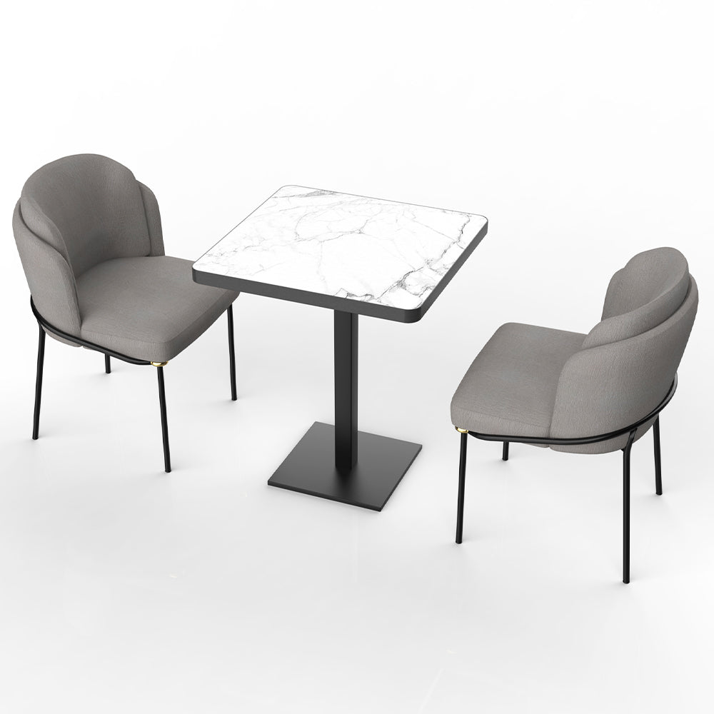 HUALIN Restaurant luxury sintered stone ceramic dining table with comfortable chair