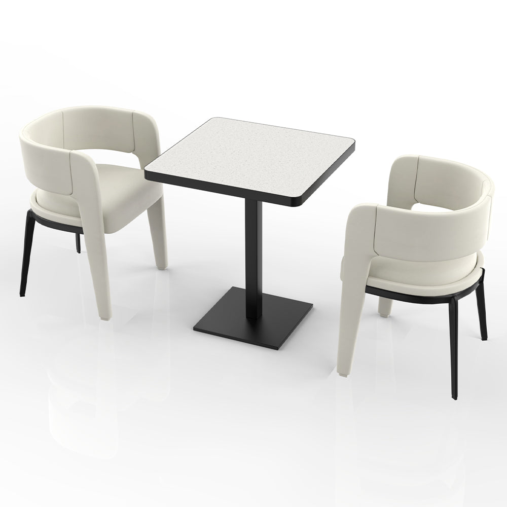 HUALIN Restaurant luxury sintered stone dining table with comfortable chairs, customizable material, color and size