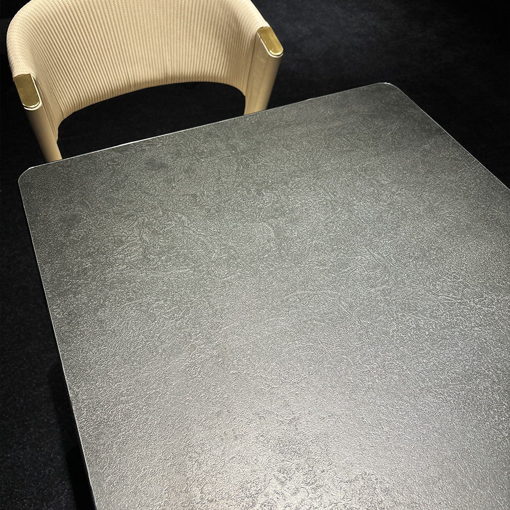 HUALIN Modern style theme restaurant luxury marble dining table with stainless steel legs, customizable size and color