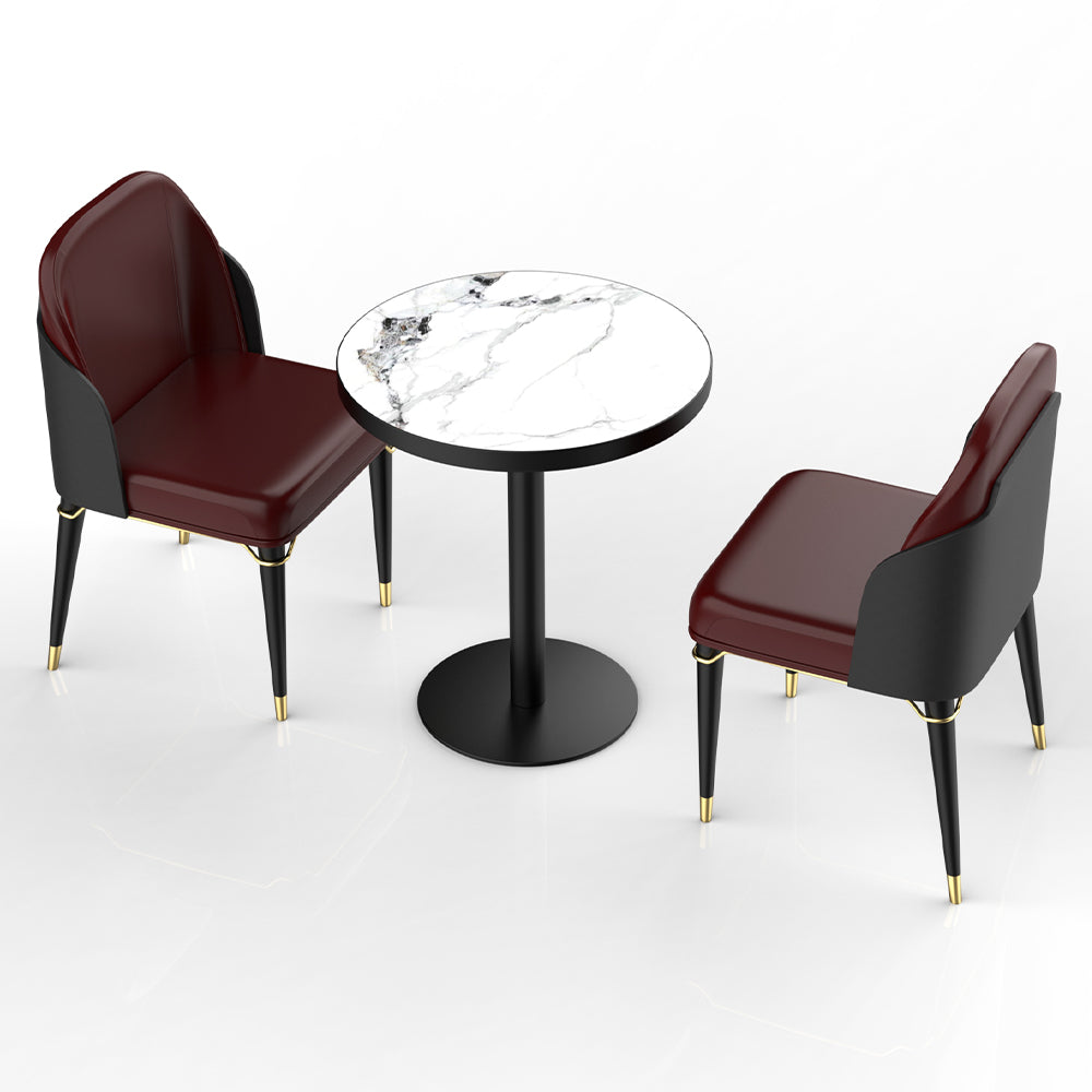 HUALIN Restaurant luxury sintered stone dining table with comfortable chairs, customizable material, color and size