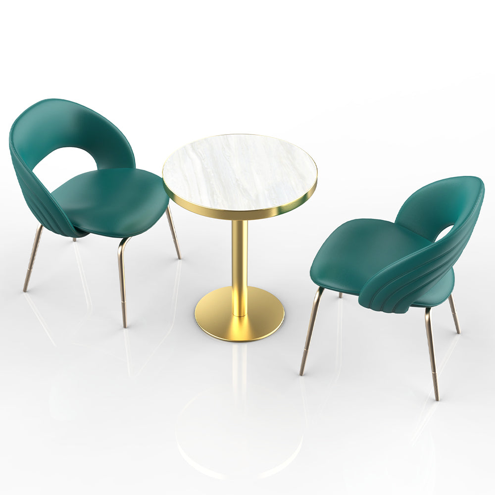 HUALIN Restaurant luxury sintered stone dining table with comfortable chairs, customizable material, color and size