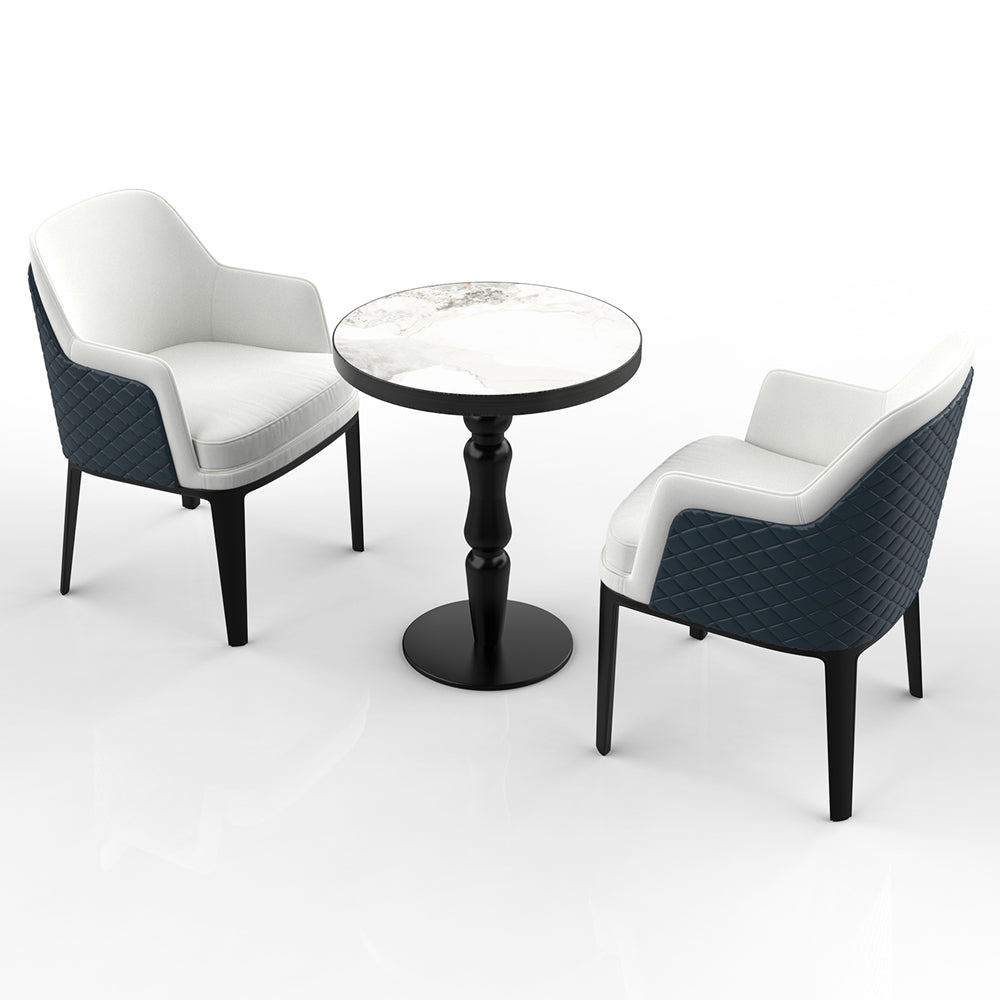 HUALIN Restaurant luxury sintered stone dining table with comfortable chairs, customizable material, color and size