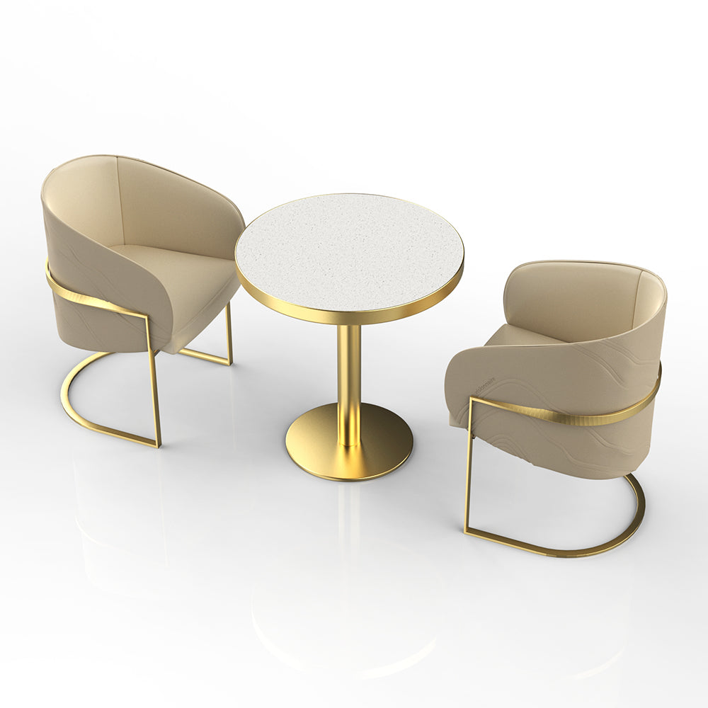 HUALIN Restaurant luxury sintered stone dining table with comfortable chairs, customizable material, color and size