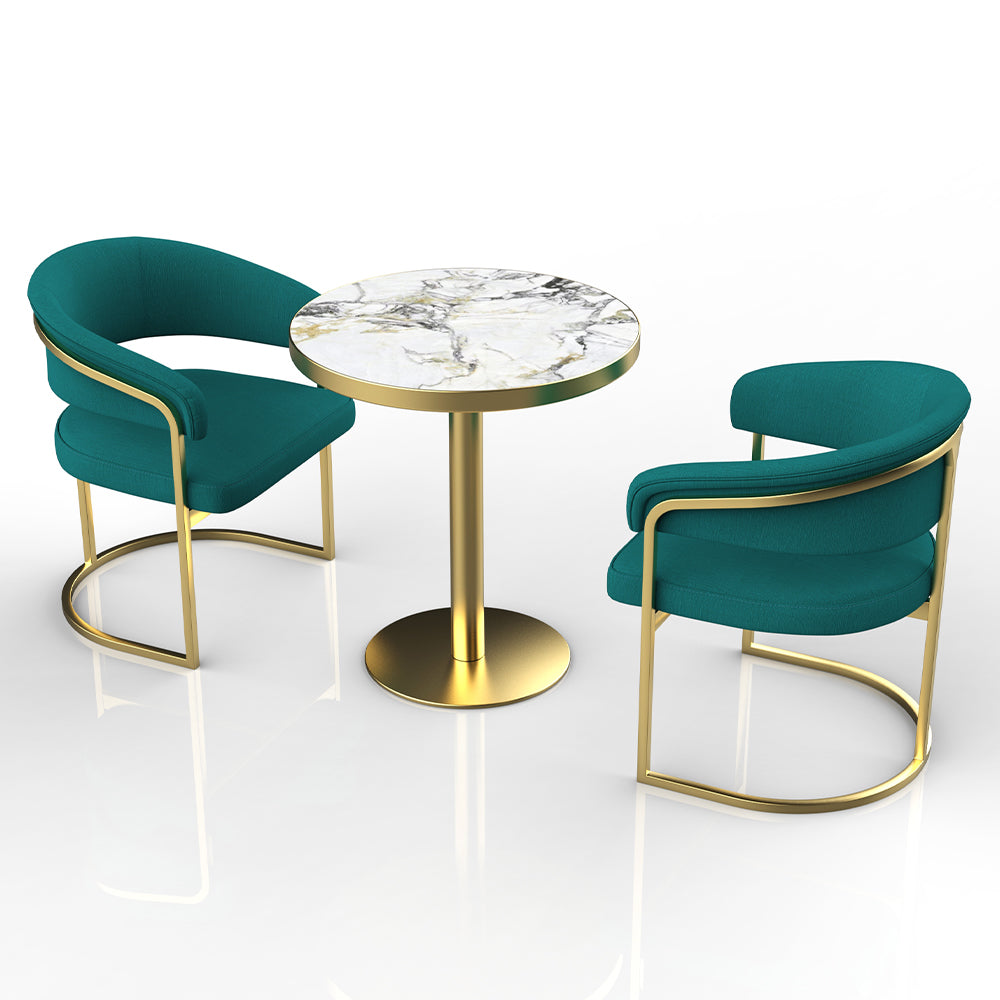 HUALIN Restaurant luxury sintered stone dining table with comfortable chairs, customizable material, color and size