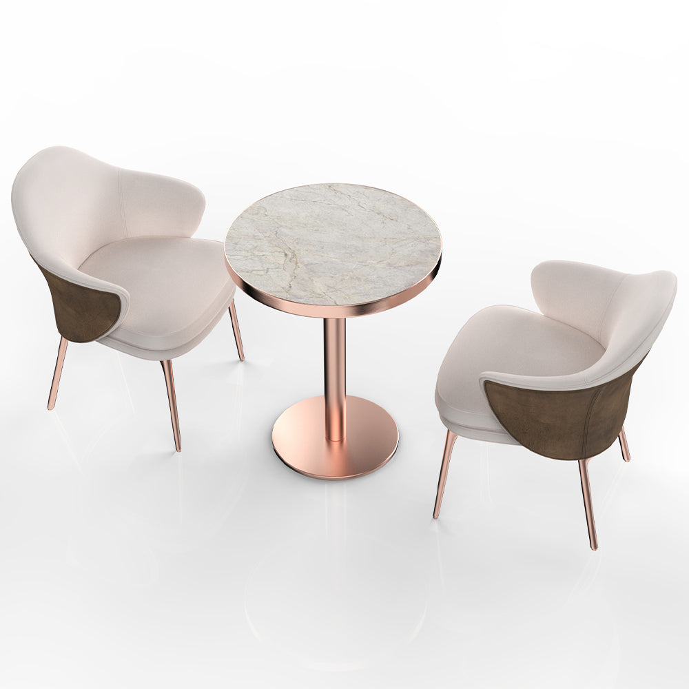 HUALIN Restaurant luxury sintered stone dining table with comfortable chairs, customizable material, color and size