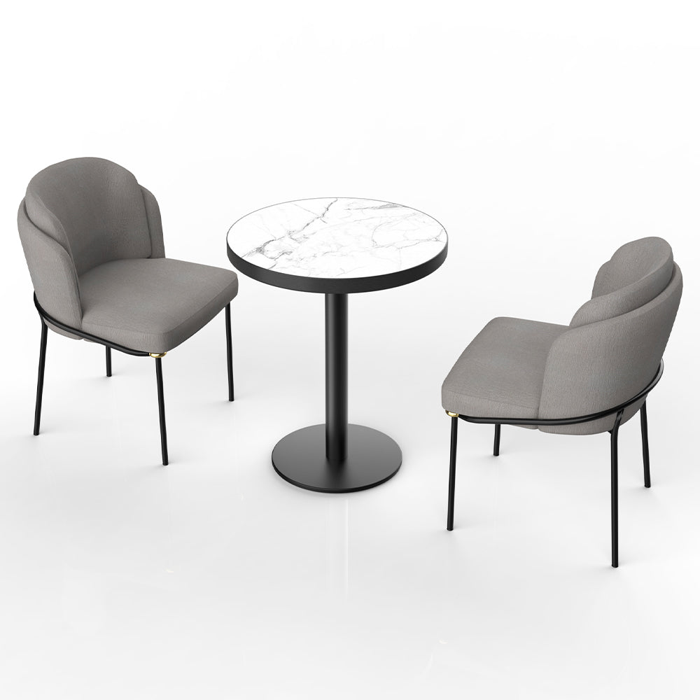 HUALIN Restaurant luxury sintered stone ceramic dining table with comfortable chair