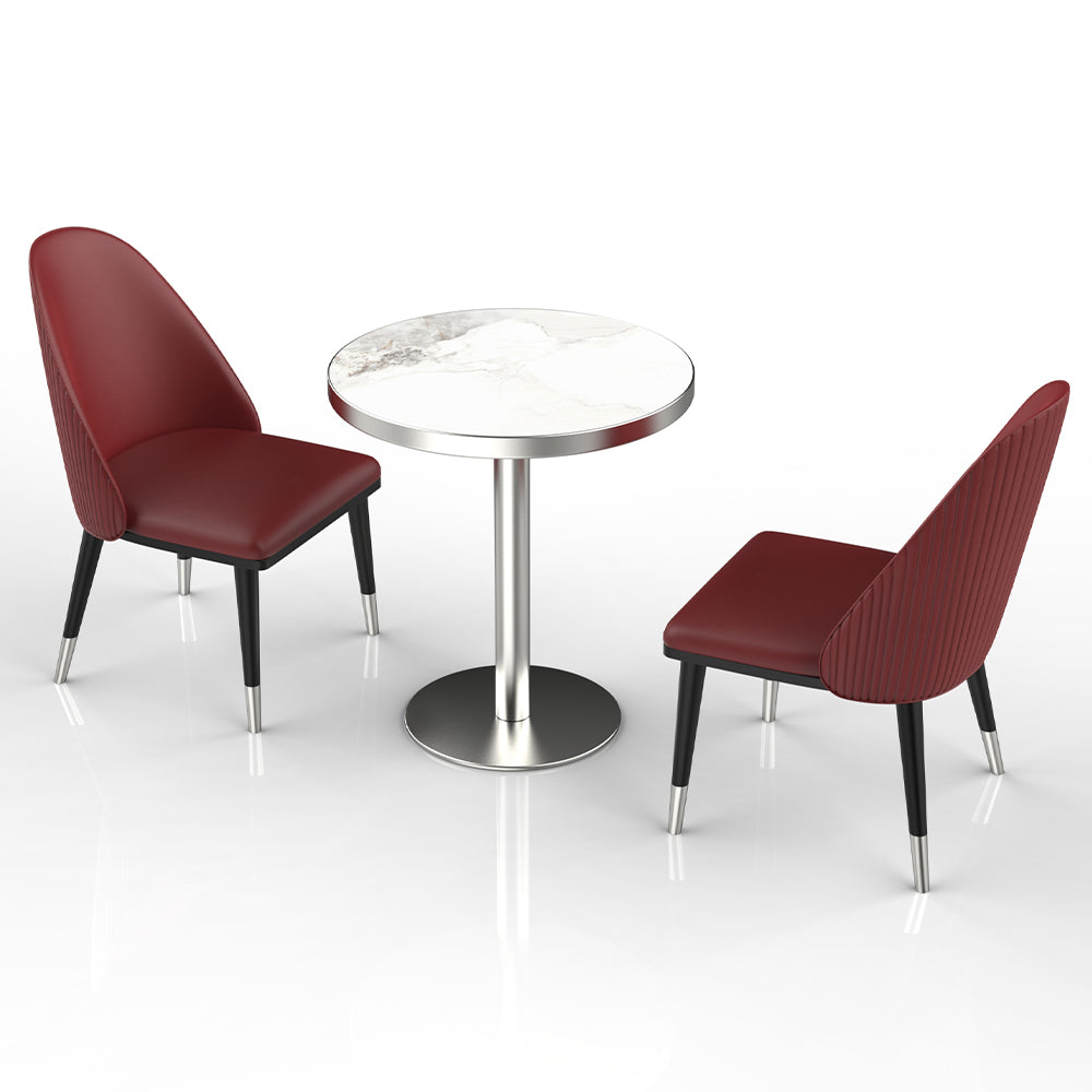 HUALIN Restaurant luxury sintered stone marble dining table chairs comfortable booths, material size color batch customization