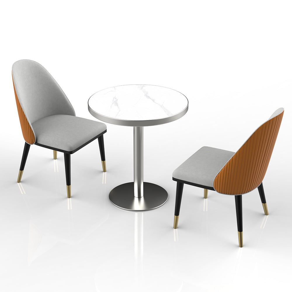 HUALIN Restaurant luxury sintered stone marble dining table chairs comfortable booths, material size color batch customization