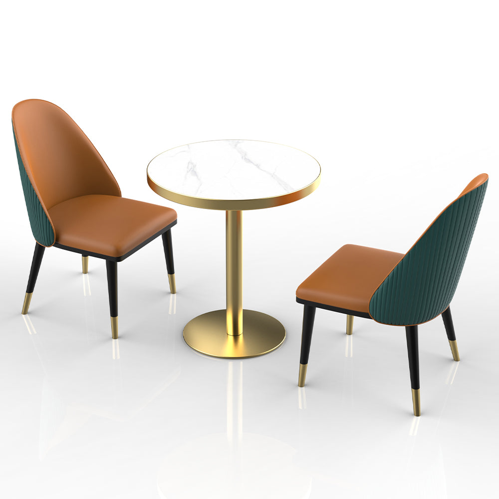 HUALIN Restaurant luxury sintered stone marble dining table chairs comfortable booths, material size color batch customization