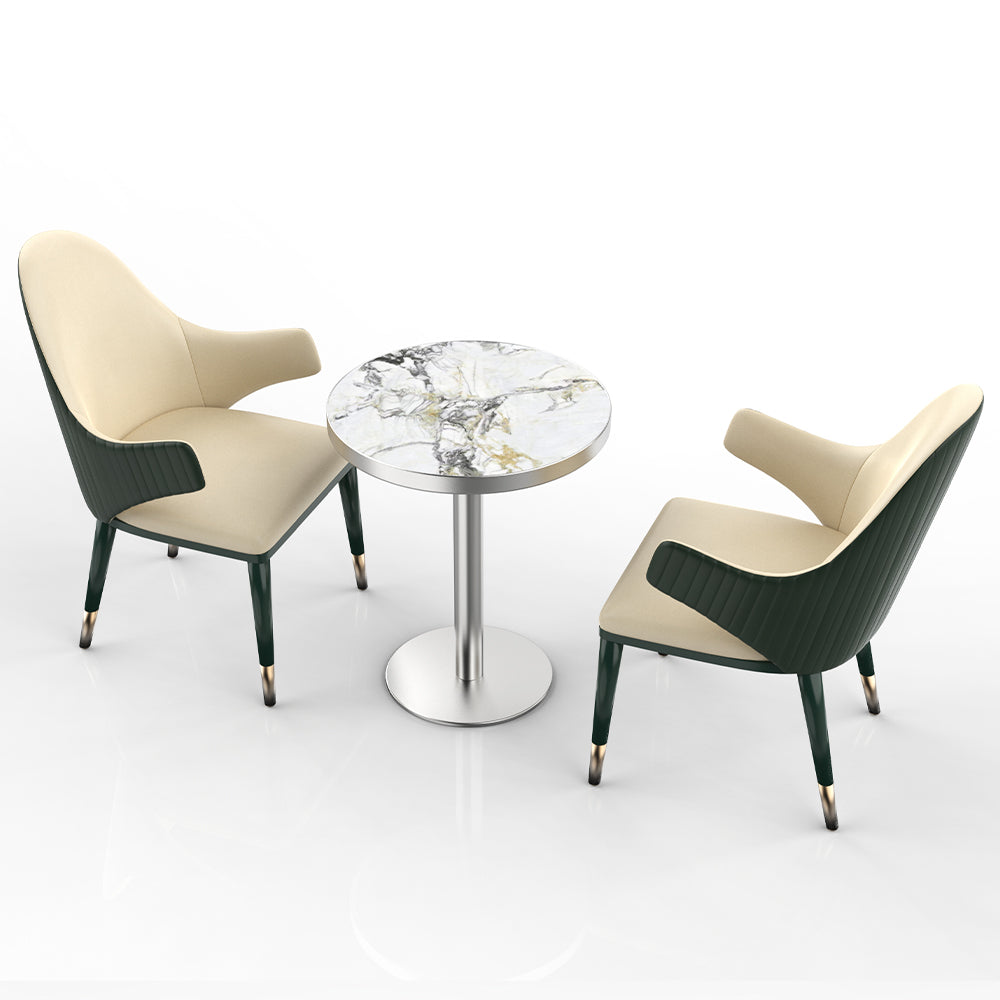 HUALIN Restaurant luxury sintered stone dining table with comfortable chairs, customizable material, color and size