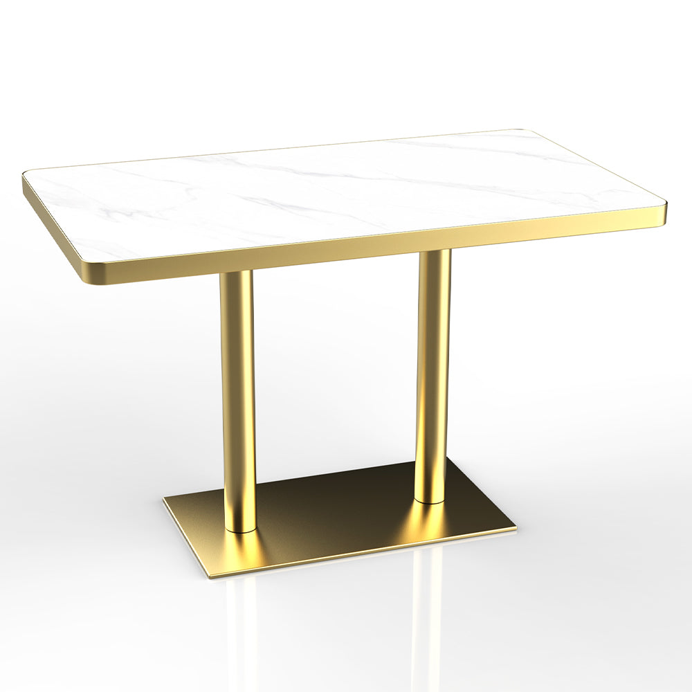 HUALIN Restaurant luxury sintered stone marble dining table chairs comfortable booths, material size color batch customization