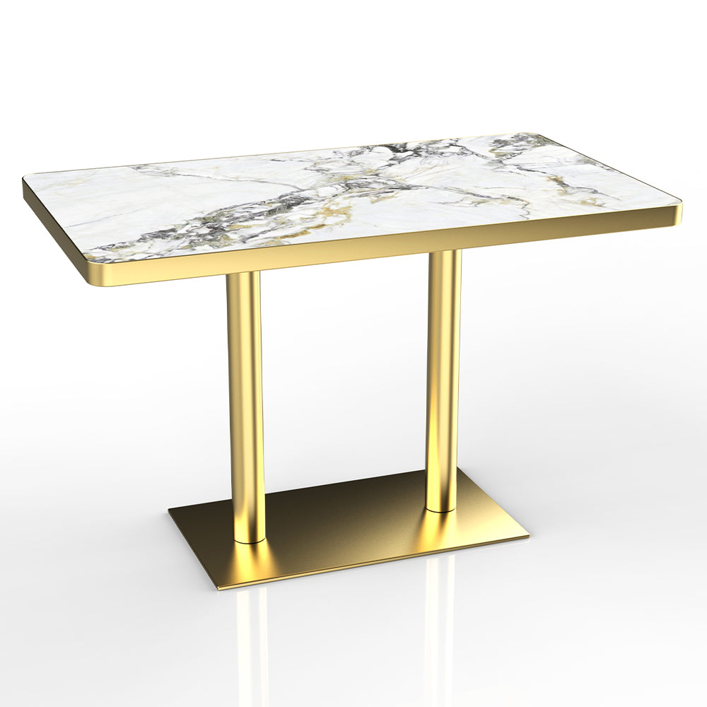 HUALIN Restaurant luxury sintered stone dining table with comfortable chairs, customizable material, color and size
