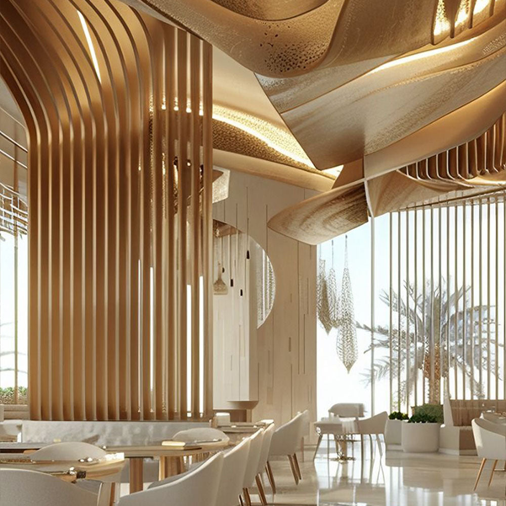 HUALIN Modern style hotel restaurant partition decorative screen dining area separation beautification