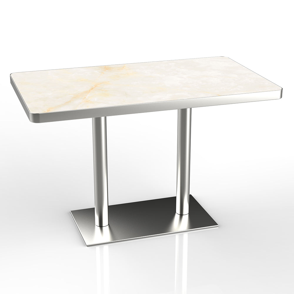 HUALIN Restaurant luxury sintered stone dining table with comfortable chairs, customizable material, color and size