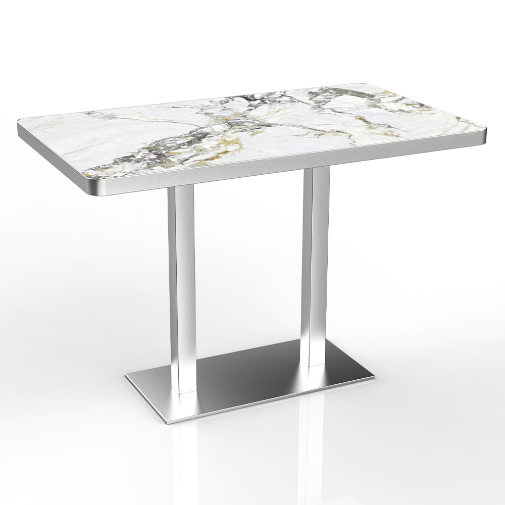 HUALIN Restaurant luxury sintered stone dining table with comfortable chairs, customizable material, color and size